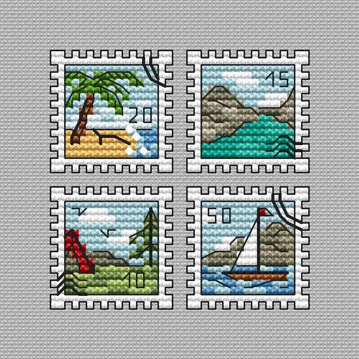 Traveling - PDF Cross Stitch Pattern Racoonandfox