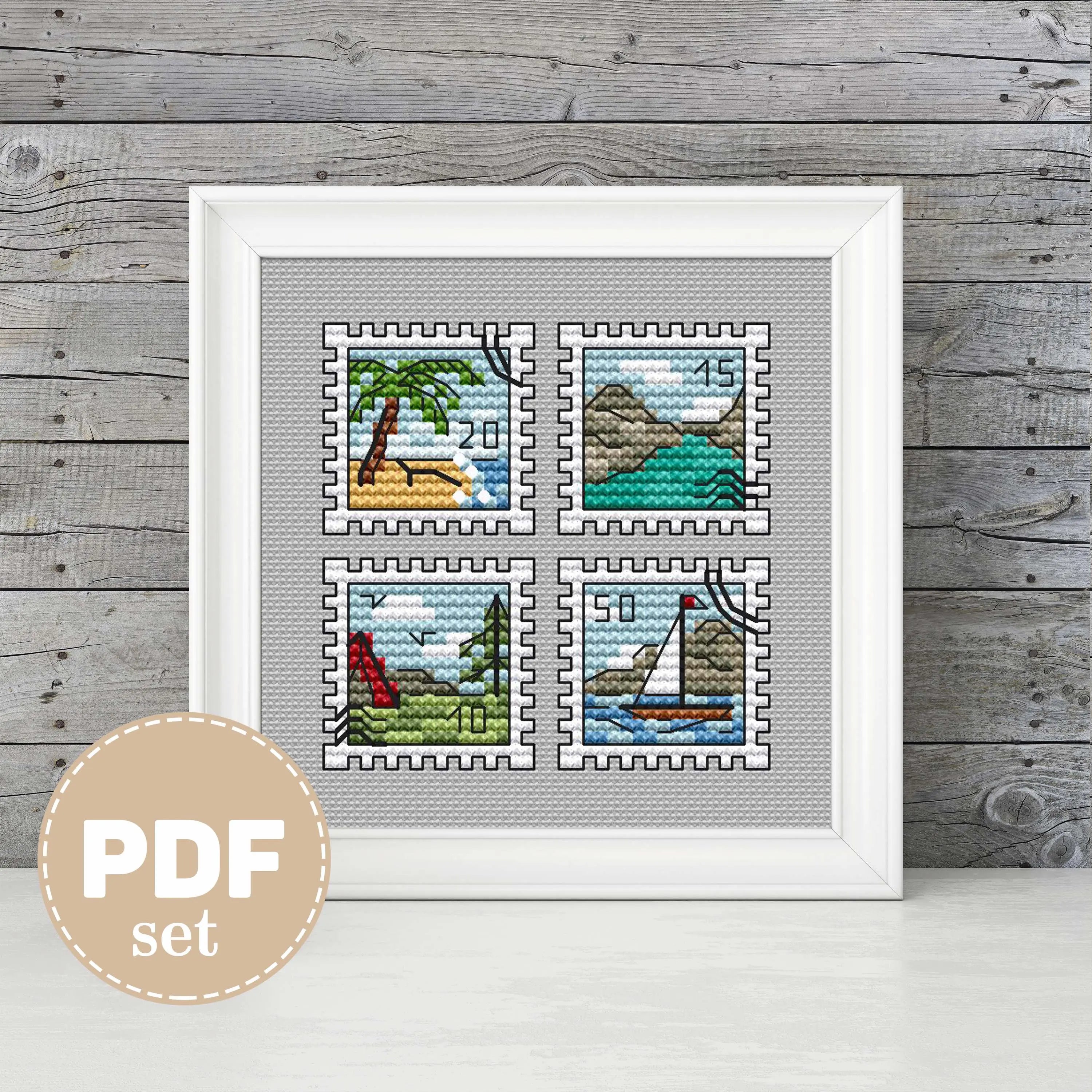 Traveling - PDF Cross Stitch Pattern Racoonandfox