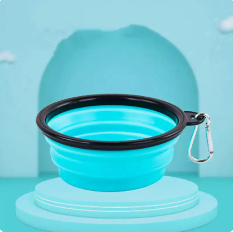 Collapsible Silicone Dog Bowl for Pets Glow circuit