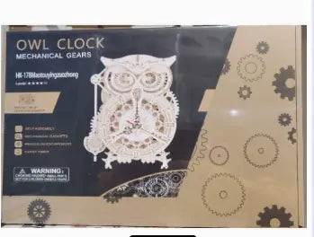 DIY Wooden Mechanical Owl Clock Model for Home Decor Glow circuit