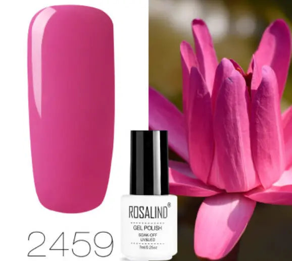 ROSALIND 10ml Pink Eco-Friendly UV Nail Gel (24 Colors) Glow circuit