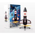 Kids Electric Rocket Launcher Space Exploration Toy with Parachute Outdoor Rocket Model Glow circuit