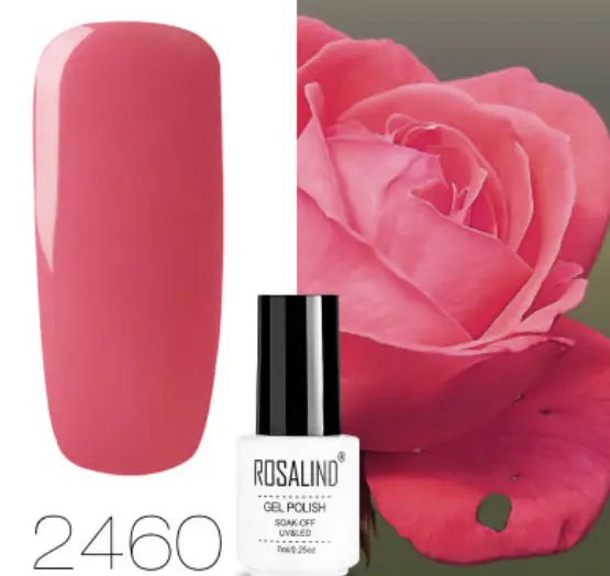 ROSALIND 10ml Pink Eco-Friendly UV Nail Gel (24 Colors) Glow circuit