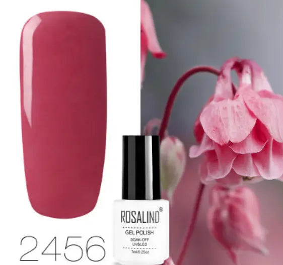 ROSALIND 10ml Pink Eco-Friendly UV Nail Gel (24 Colors) Glow circuit