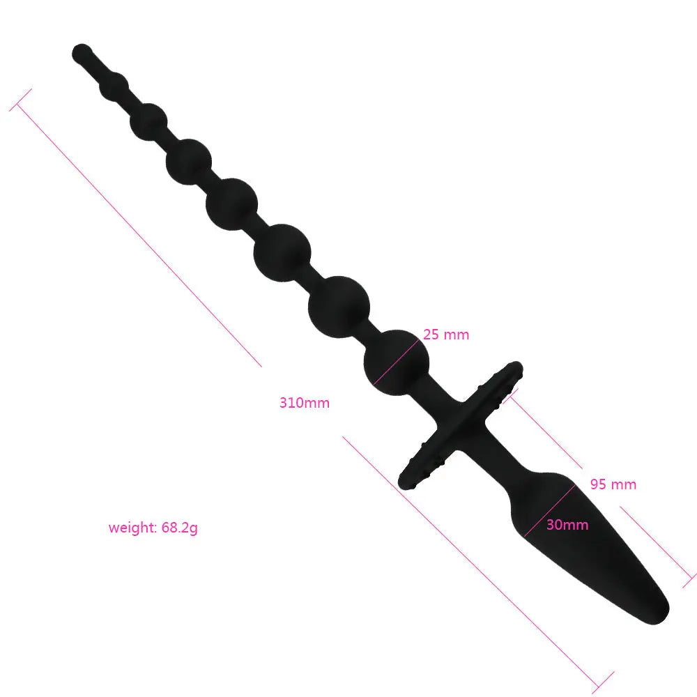 Silicone Beaded Anal Plug Prostate Massager Glow circuit
