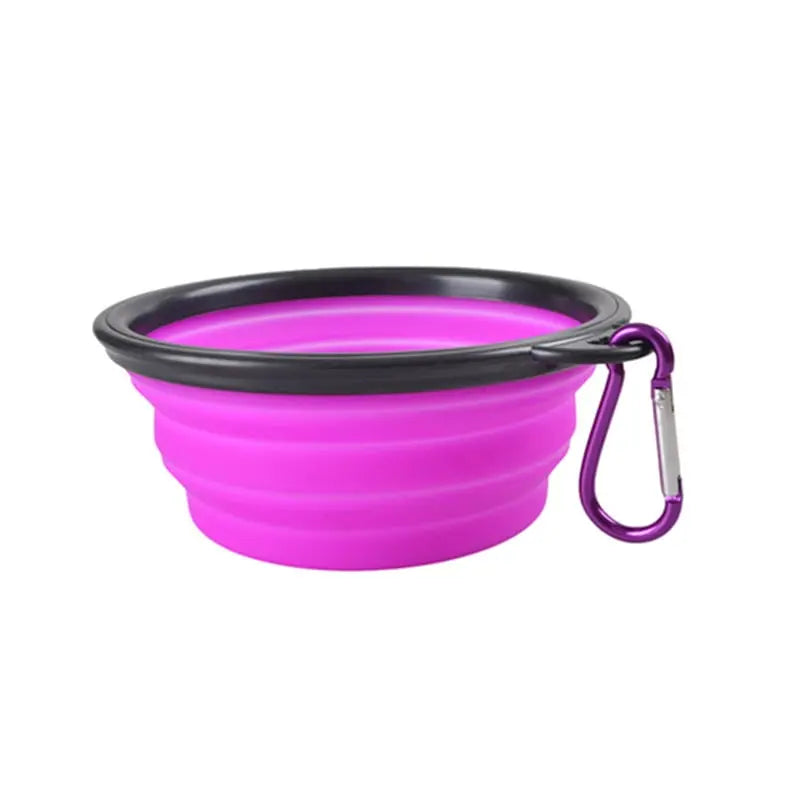 Collapsible Silicone Dog Bowl for Pets Glow circuit