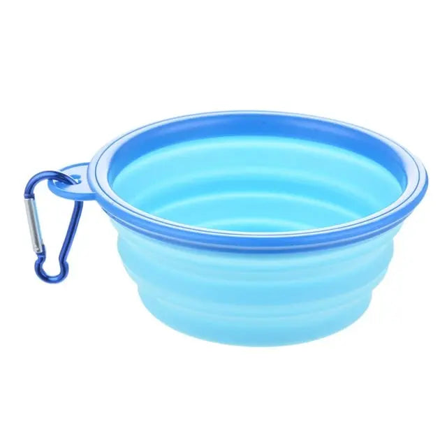 Collapsible Silicone Dog Bowl for Pets Glow circuit