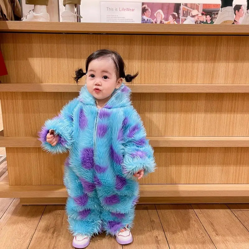 Cute Animal Baby Jumpsuit With Hooded Zipper Glow circuit