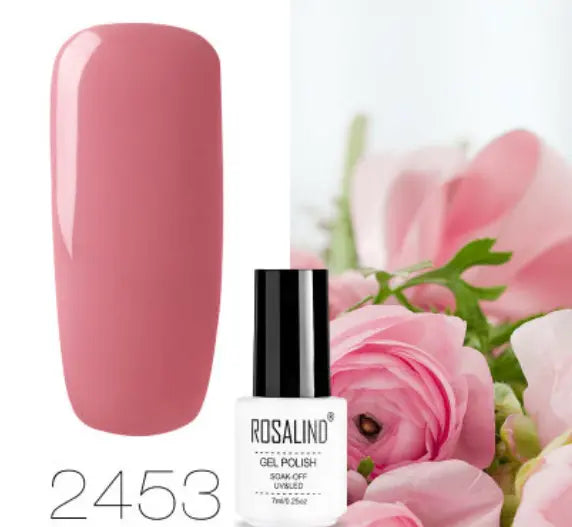 ROSALIND 10ml Pink Eco-Friendly UV Nail Gel (24 Colors) Glow circuit